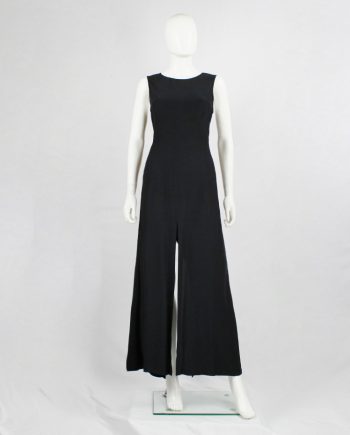 shop vintage Ann Demeulemeester black maxi dress with high front and back split spring 1995 90s