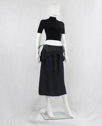 archive Maison martin Margiela black dress folded over as a skirt