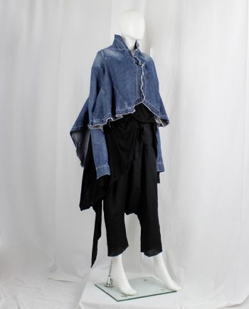 vintage Rick Owens DRKSHDW denim jacket with flared design and ellipse back seams