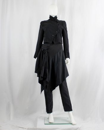 vintage Ann Demeulemeester short jacket with curved front button closure fall 2006