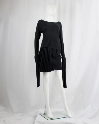 vintage Maison Martin Margiela black jumper with extra long sleeves spring 2006