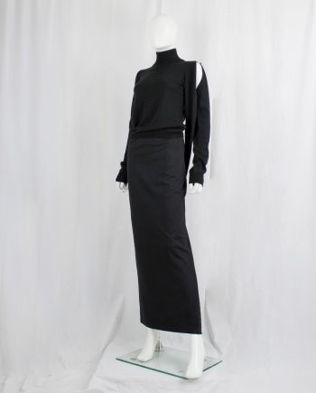 vintage Maison Martin Margiela black jumper with slit shoulders and extra sleeves sewn together fall 2005