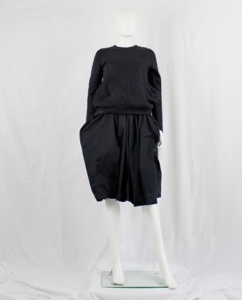 vintage Comme des Garcons black mesh covered jumper with three-dimensional bubbles fall 2017