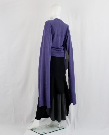 vintage Limi Feu purple cardigan with regular sleeves and an extra set of long kimono sleeves