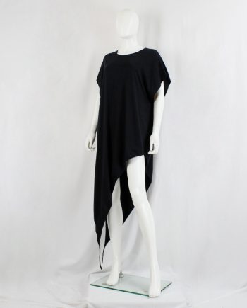 vintage Maison Margiela MM6 black diagonal transformable t-shirt dress with shoulder loop pre-fall 2017